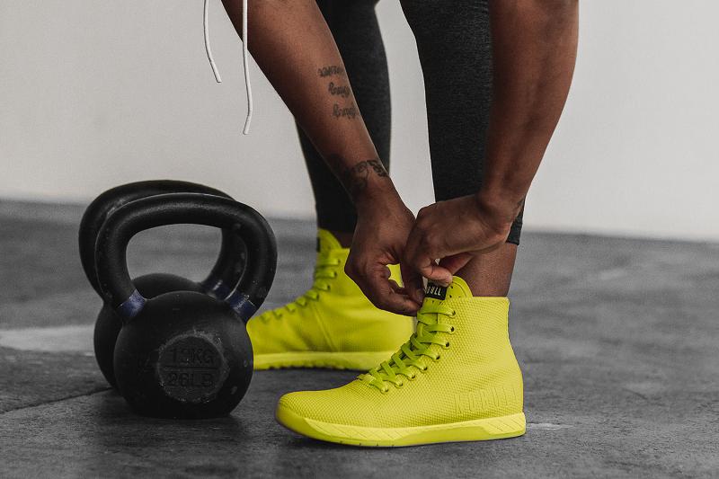 Lemon Nobull High-Top Neon Lime Women's Trainers | CA B2080E